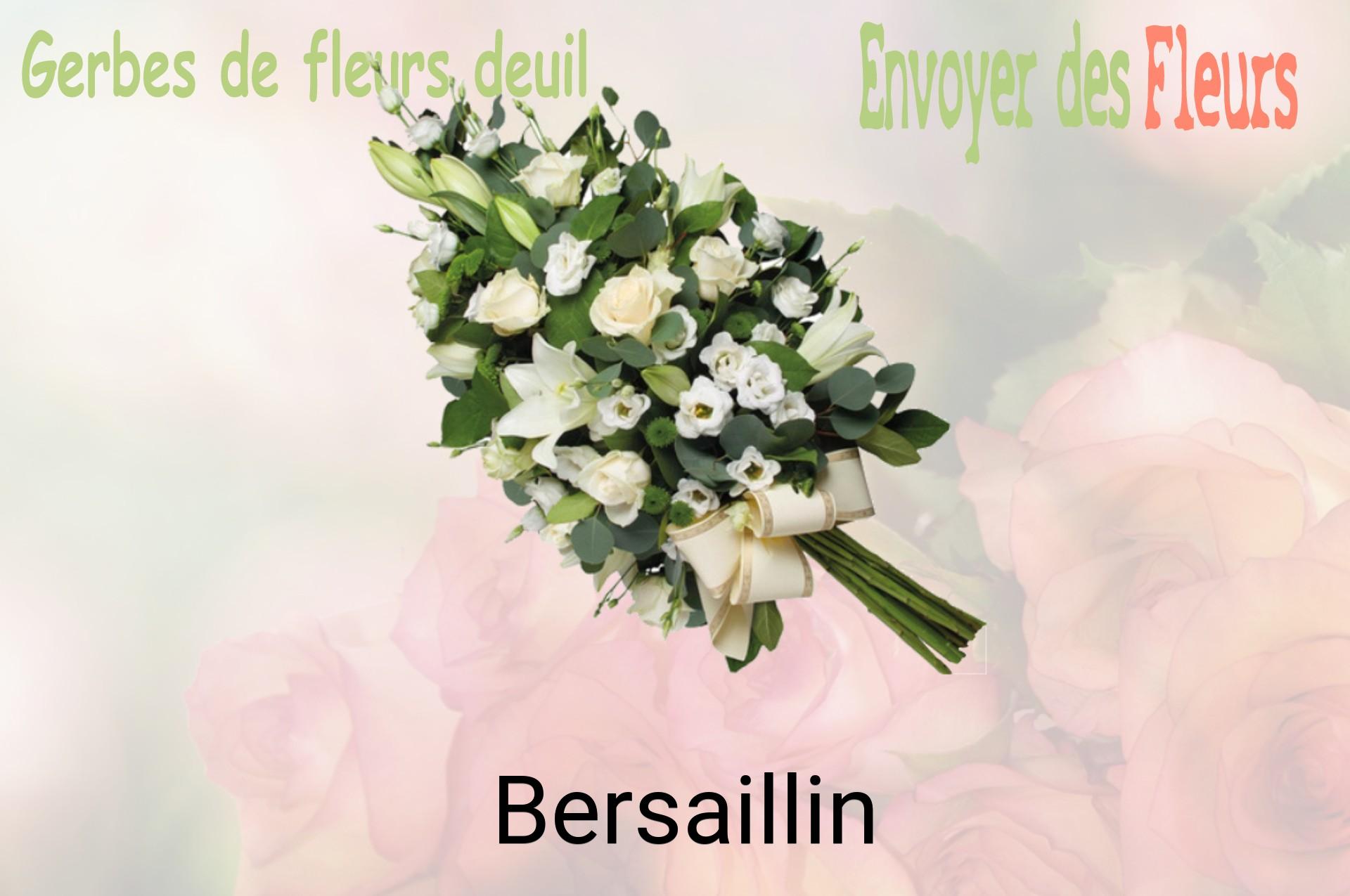 Gerbe de fleurs de deuil livrée à Bersaillin